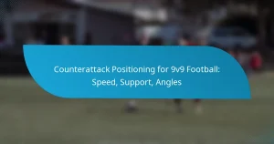 Counterattack Positioning for 9v9 Football: Speed, Support, Angles